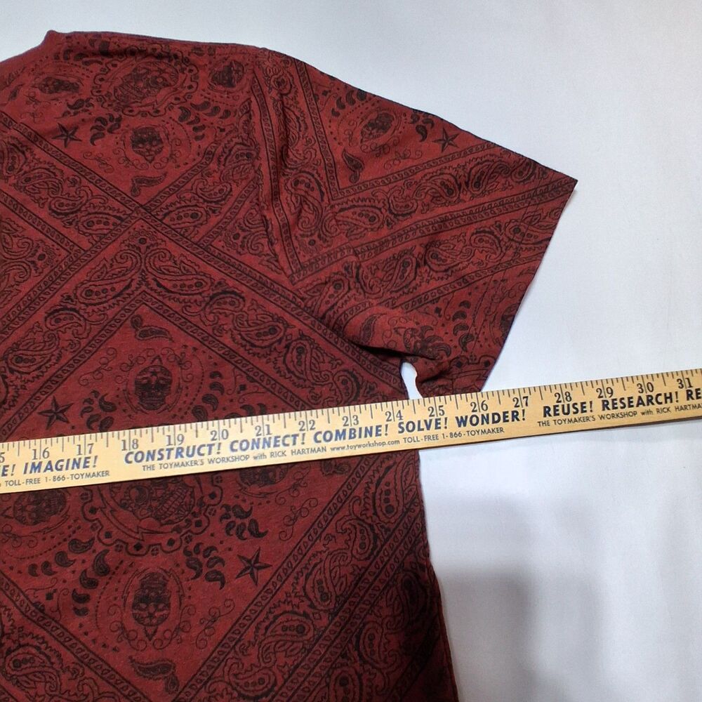Aces & Idols Graphic T Shirt Mens XL Red Paisley Print Pocket Short Sleeve - Picture 5 of 5